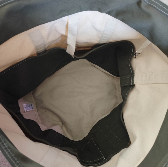 Lands End Extra Large Tote Bag In Olive Green - Picture 5 of 5